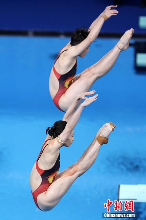 陈艺文昌雅妮巴黎奥运女子双人3米板夺冠